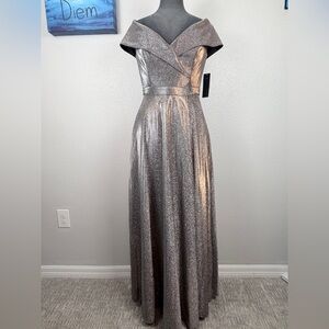 NWT! Elegant Off the Shoulder Evening Gown